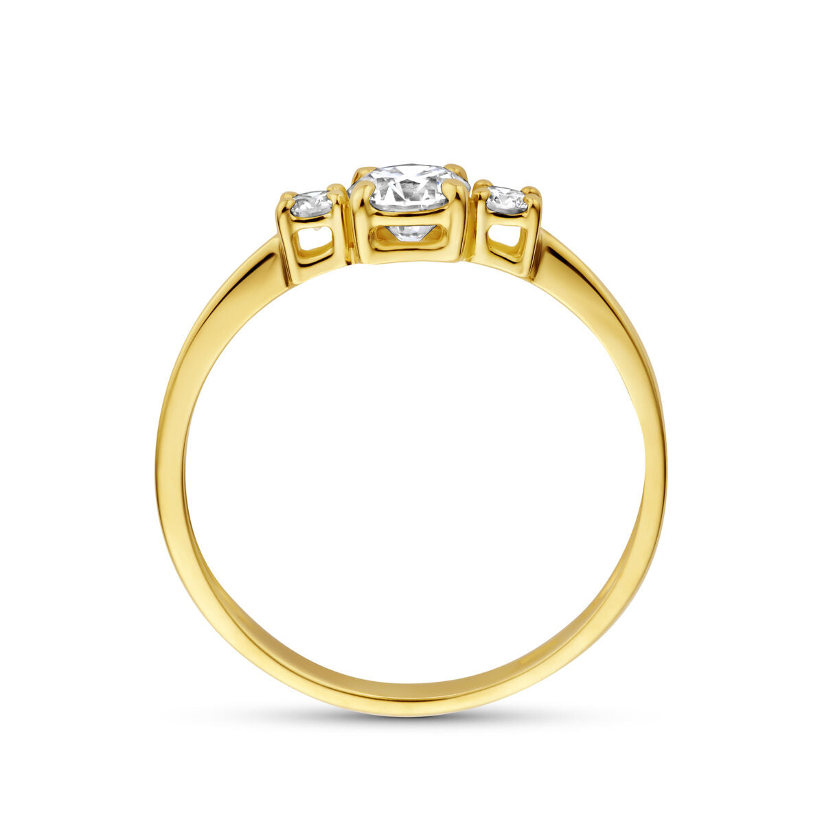 Fantasy Collection Trilogie ring lab grown diamant 0.50ct g vs 14K geelgoud