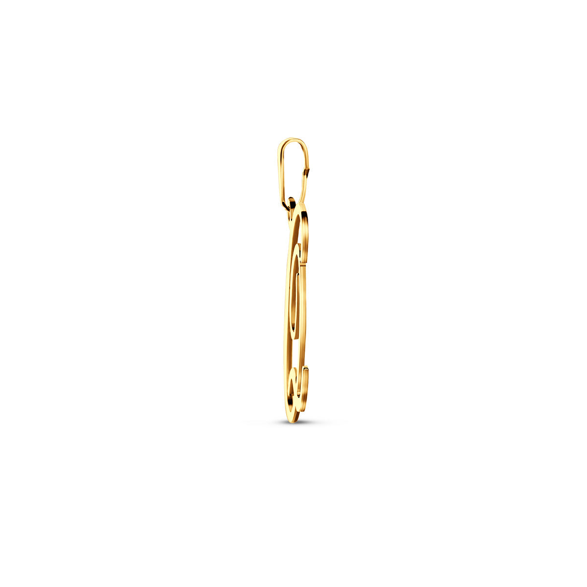 Hanger sierletter Q 25 mm 14K geelgoud #Letter_Q