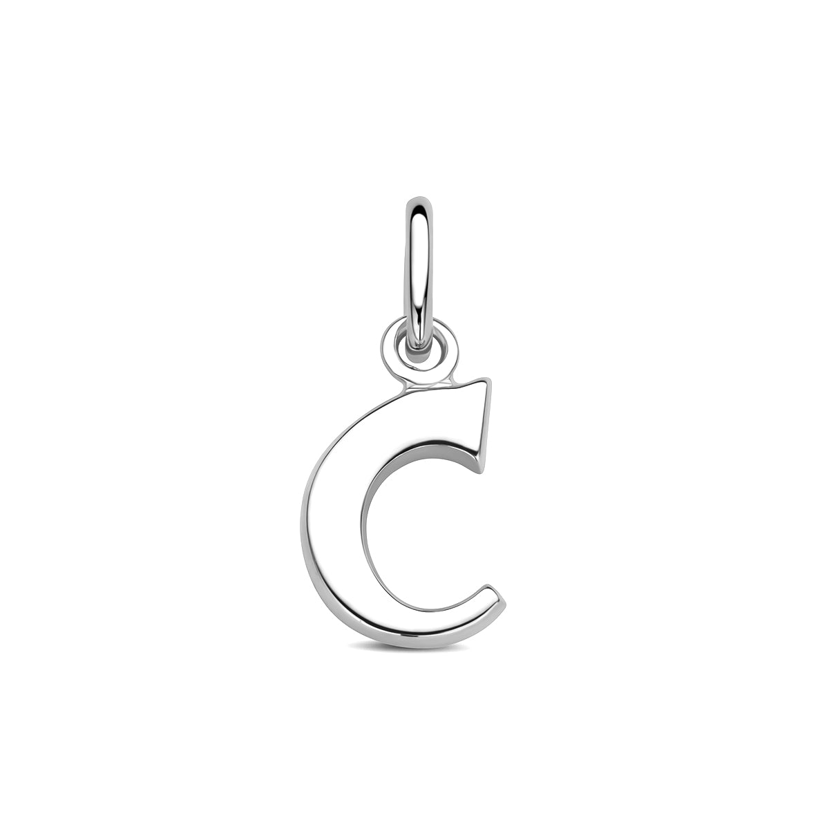 Hanger letter C 12 mm zilver gerhodineerd #Letter_C