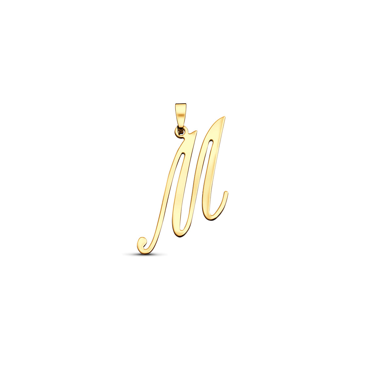 Hanger sierletter M 24 mm 14K geelgoud #Letter_M