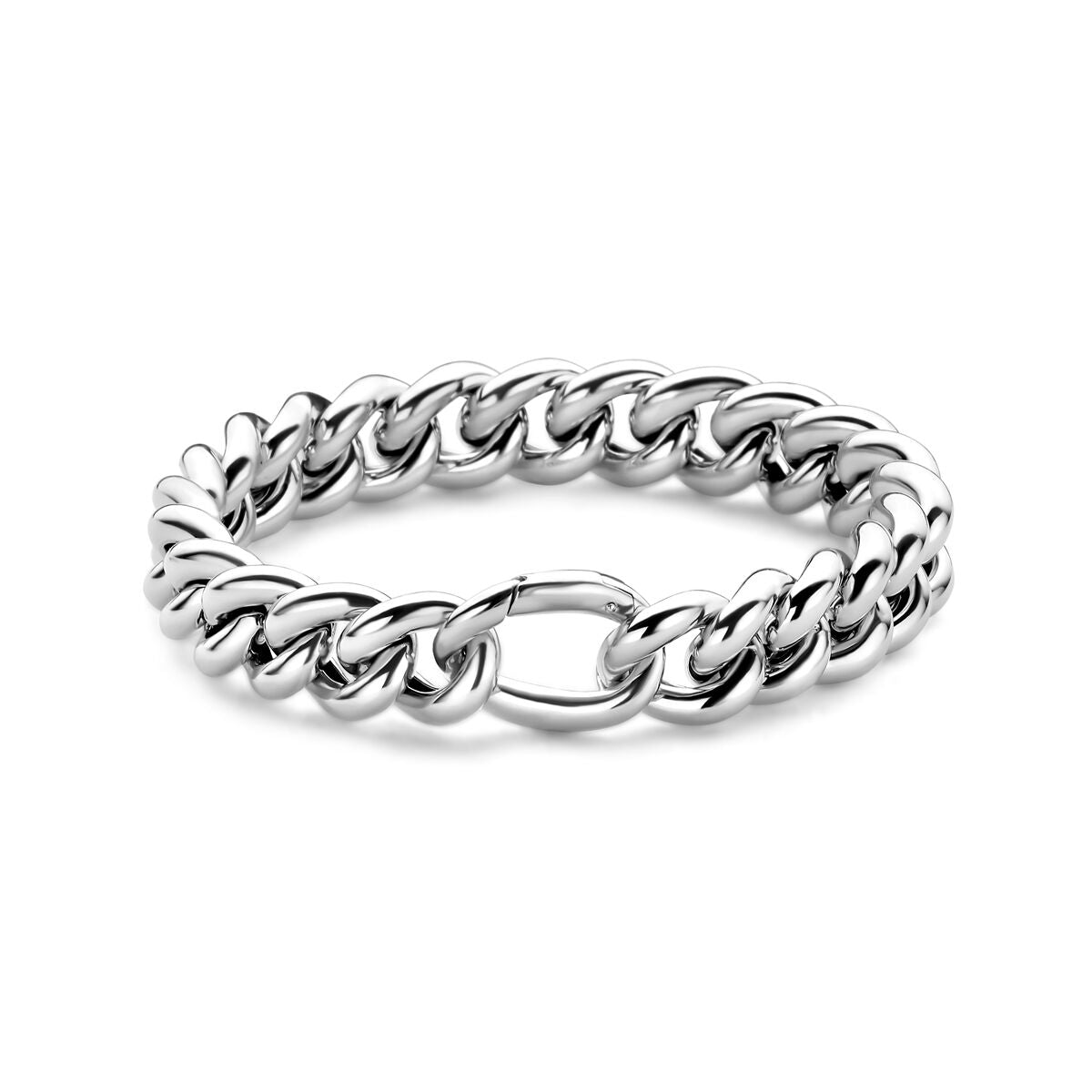 Armband gourmette 11,5 mm 20 cm zilver gerhodineerd