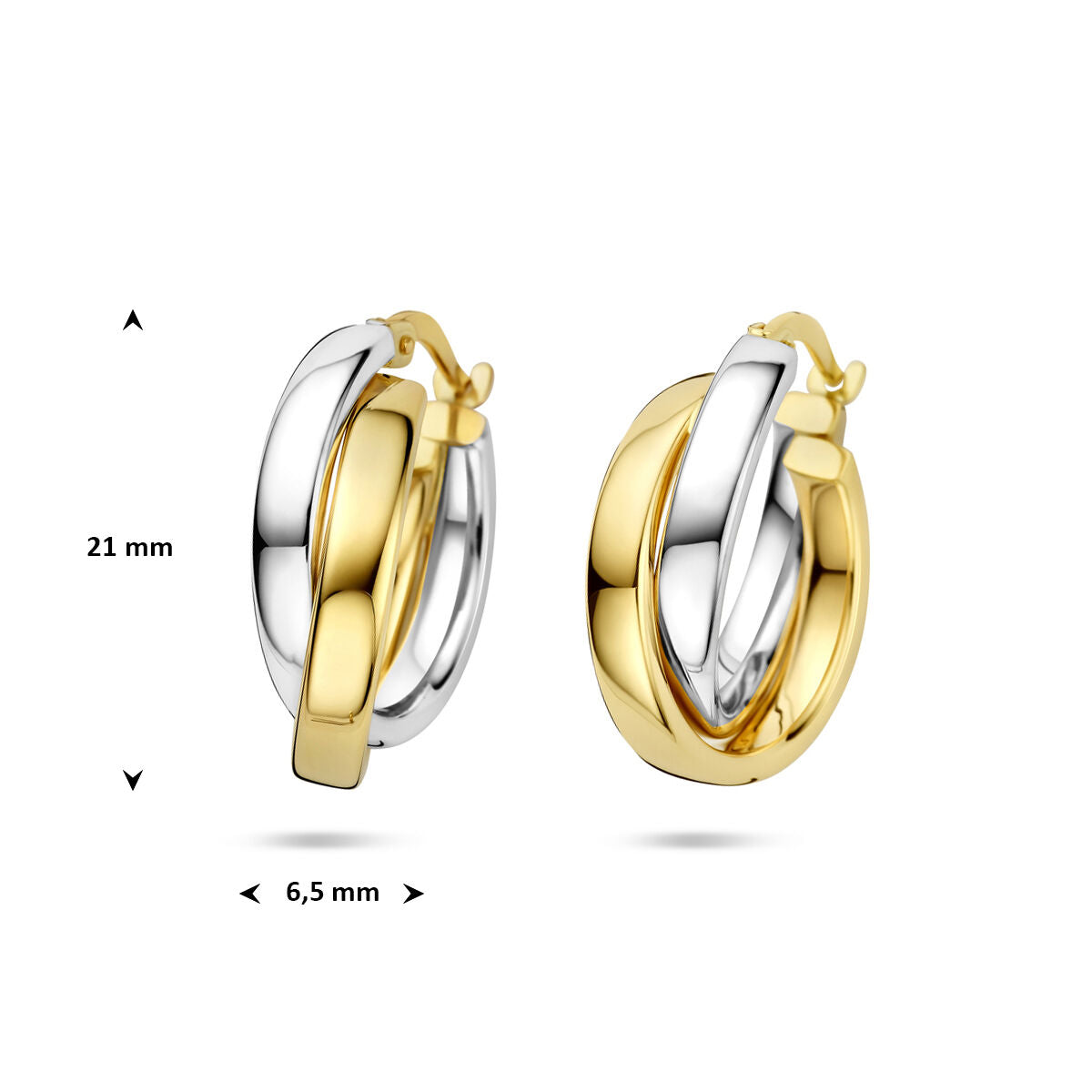 Fantasy Collection Oorbellen 21 mm 14K bicolor goud