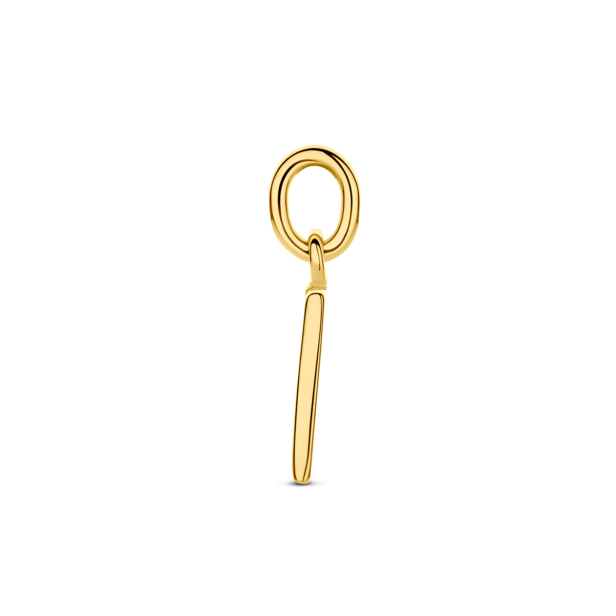 Hanger letter H 12 mm 14K geelgoud #Letter_H