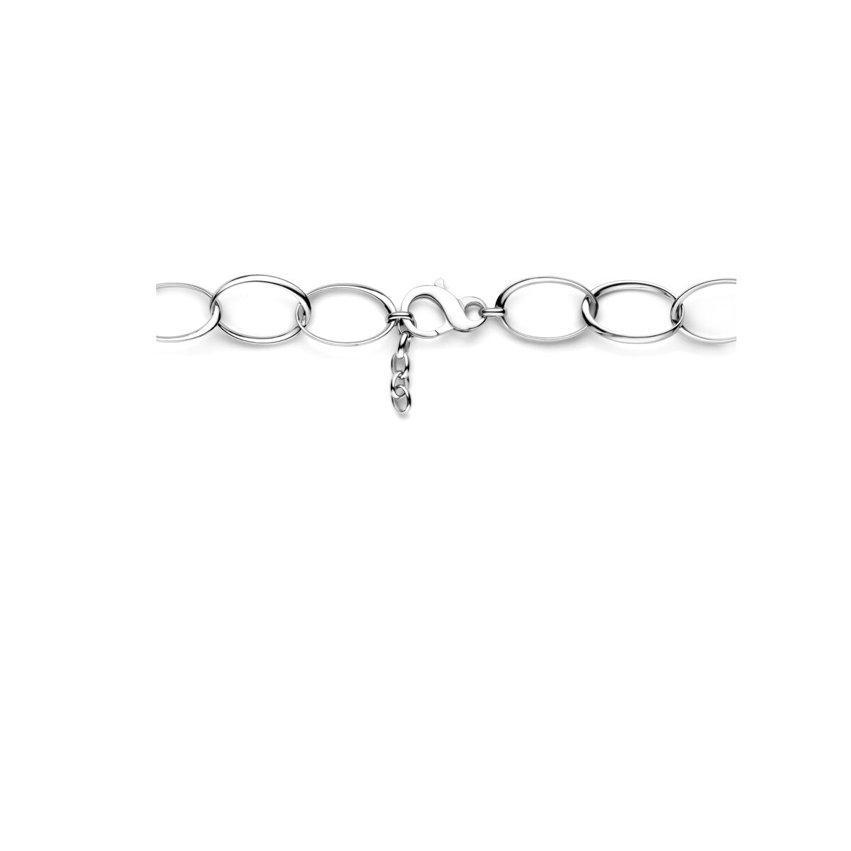 Fantasy Collection Collier 23 mm 48 + 3 cm zilver gerhodineerd
