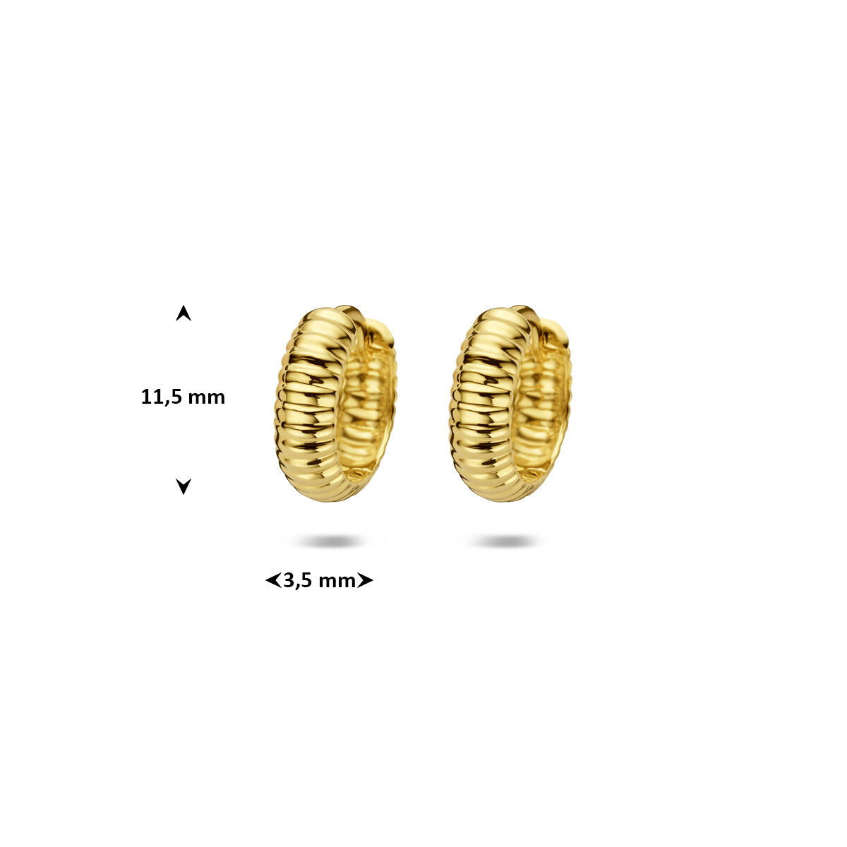 9K klapoorringen buis 9K geelgoud 3,5 mm – 8001169