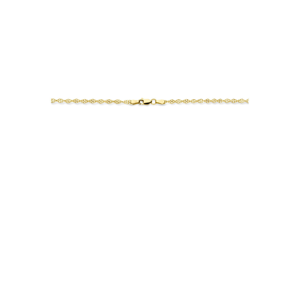 Fantasy Collection Collier massief 3,2 mm 45 cm Silgold (geel met zilverkern)