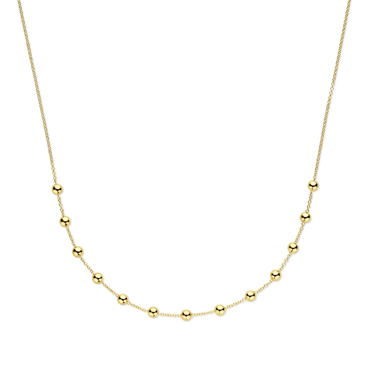 Fantasy Collection Collier bolletjes 42 - 45 cm 14K geelgoud