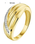 14K Geelgouden ring zirkonia 4019293