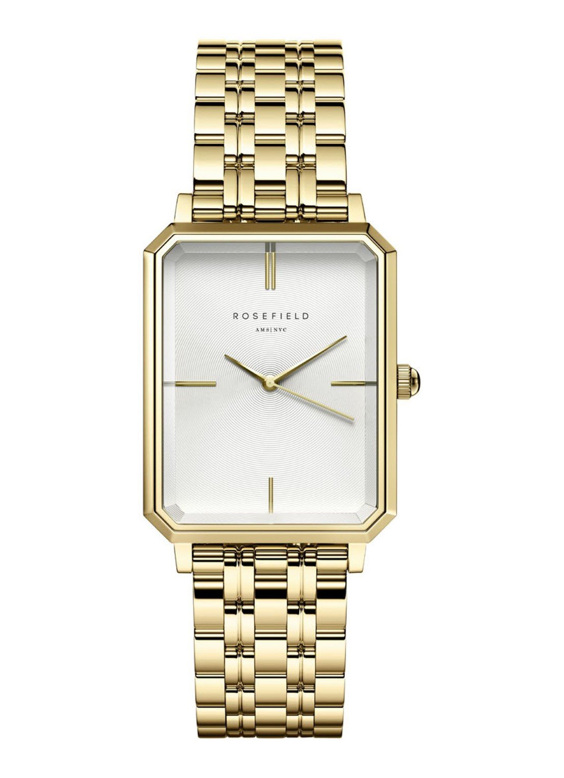 Rosefield horloge OCWSG-O40 The Octagon White Sunray Steel Gold - PansiteNederland.nl