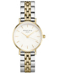 Rosefield horloge 26SGD-269 The Small Edit White Steel Silver Gold Duo  - PansiteNederland.nl