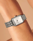 Rosefield horloge OCWSS-O41 The Octagon White Sunray Steel Silver - PansiteNederland.nl