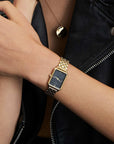 Rosefield horloge OBSSG-O47 The Elles Black Sunray Steel Gold - PansiteNederland.nl