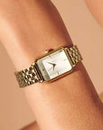 Rosefield horloge OCWSG-O40 The Octagon White Sunray Steel Gold - PansiteNederland.nl