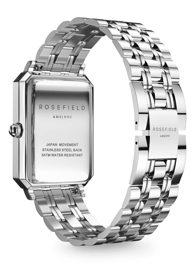 Rosefield horloge OCWSS-O41 The Octagon White Sunray Steel Silver - PansiteNederland.nl