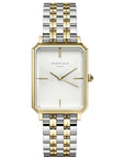 Rosefield horloge OWSSSG-O48 The Elles White Sunray Steel Silver Gold Duotone - PansiteNederland.nl