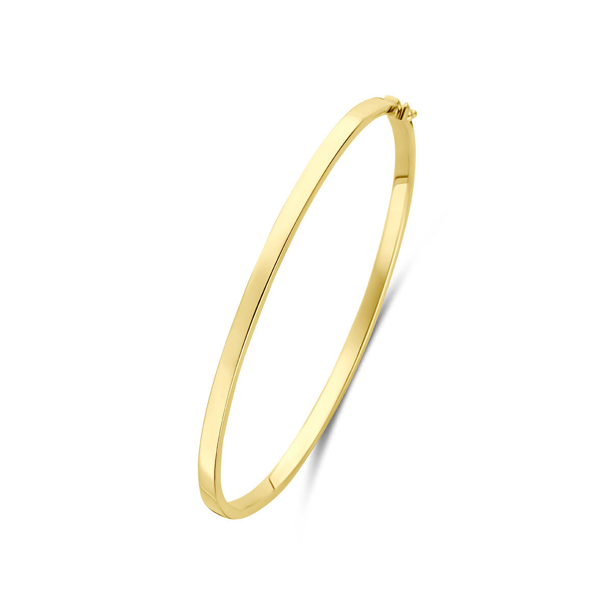 Bangle scharnier vlakke buis massief 3 x silgold 60 mm