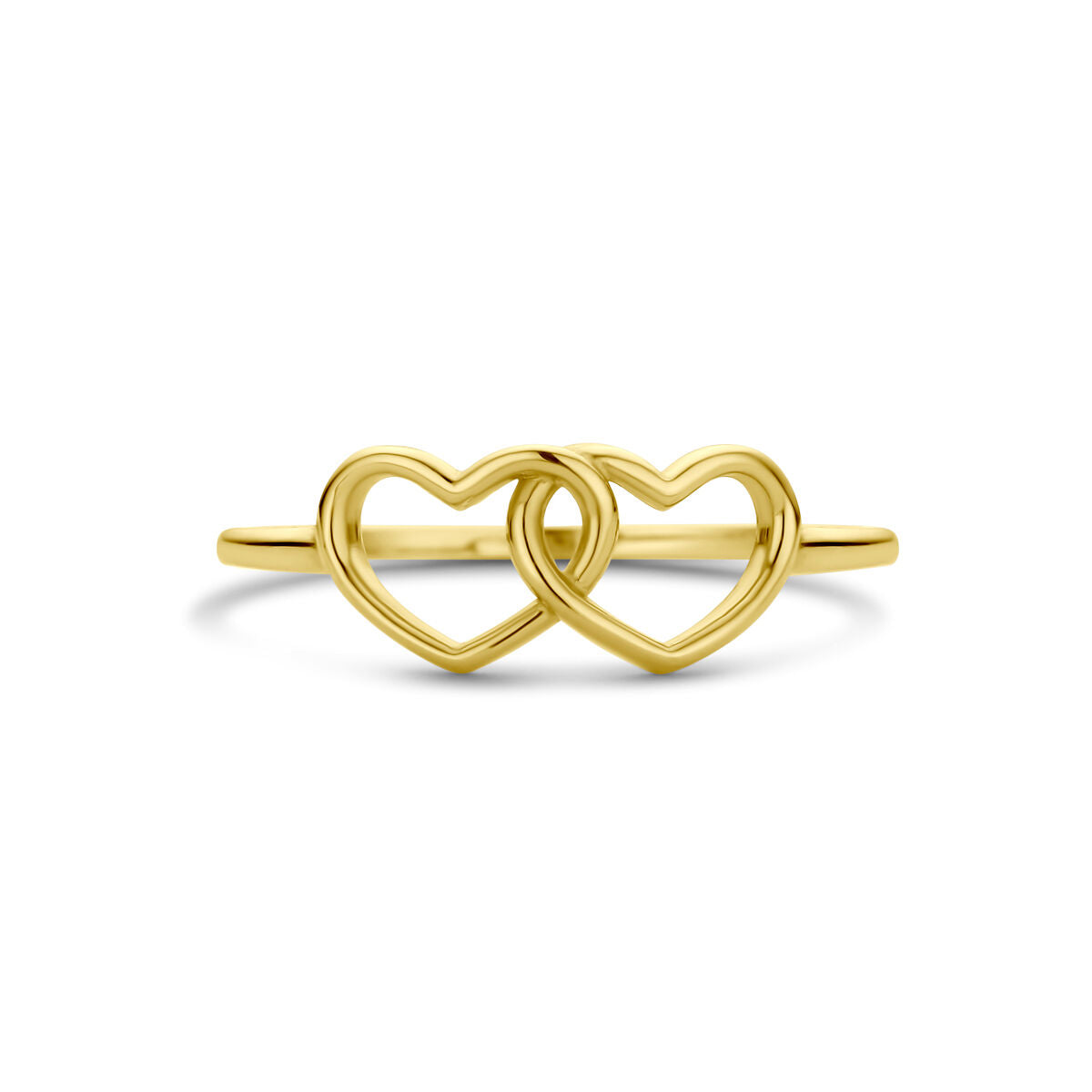 Ring hartjes 14K geelgoud