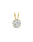 9K Geelgouden 9k hanger zirkonia 9 mm - 8000270 - PansiteNederland.nl