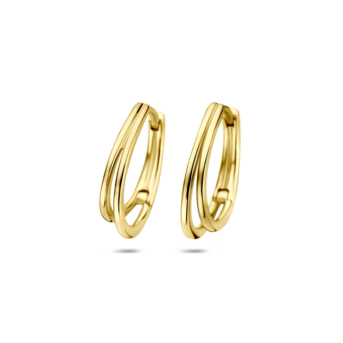 Klapoorringen 14K geelgoud 18 mm