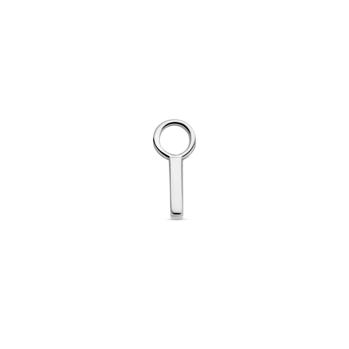 Oorringhanger letter I 6 mm zilver #Letter_I