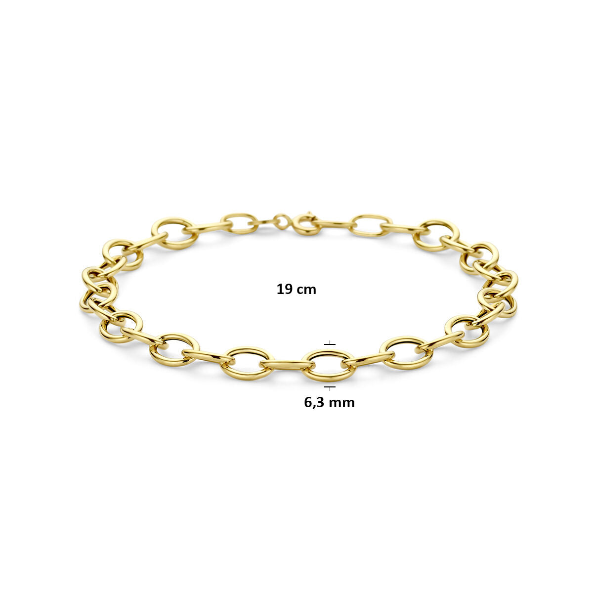 Armband 6,3 mm 19 cm 14K geelgoud