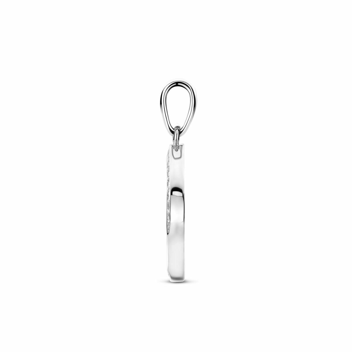 Zilveren gerhodineerde hanger zirkonia 23 mm - 1341906 - PansiteNederland.nl