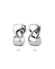 Zilveren gerhodineerde klapoorringen 15 mm - 1341310