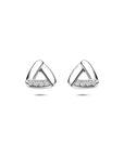 Zilveren gerhodineerde oorknoppen zirkonia 8,5 mm - 1341357