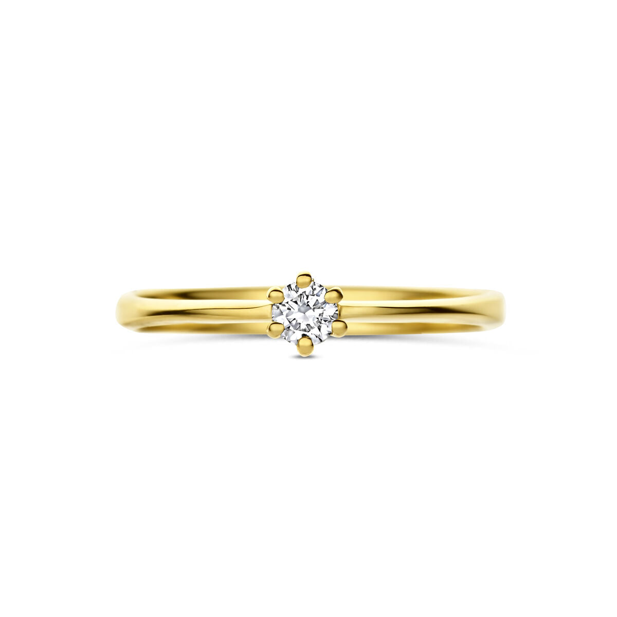 Fantasy Collection Ring lab grown diamant 0.10ct g vs 14K geelgoud