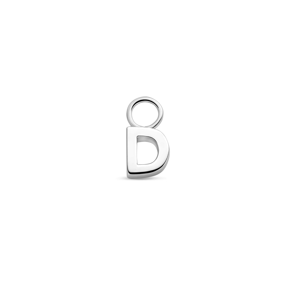 Oorringhanger letter D 6 mm zilver #Letter_D