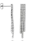Zilveren gerhodineerde oorhangers zirkonia 36 mm - 1341944
