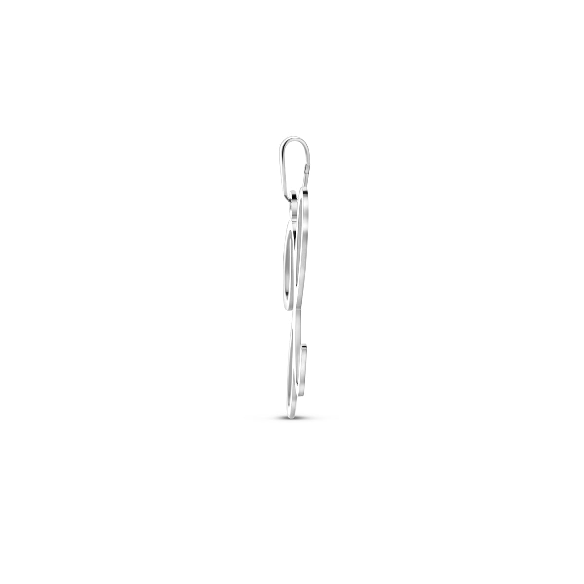 Hanger sierletter X 25,5 mm zilver #Letter_X