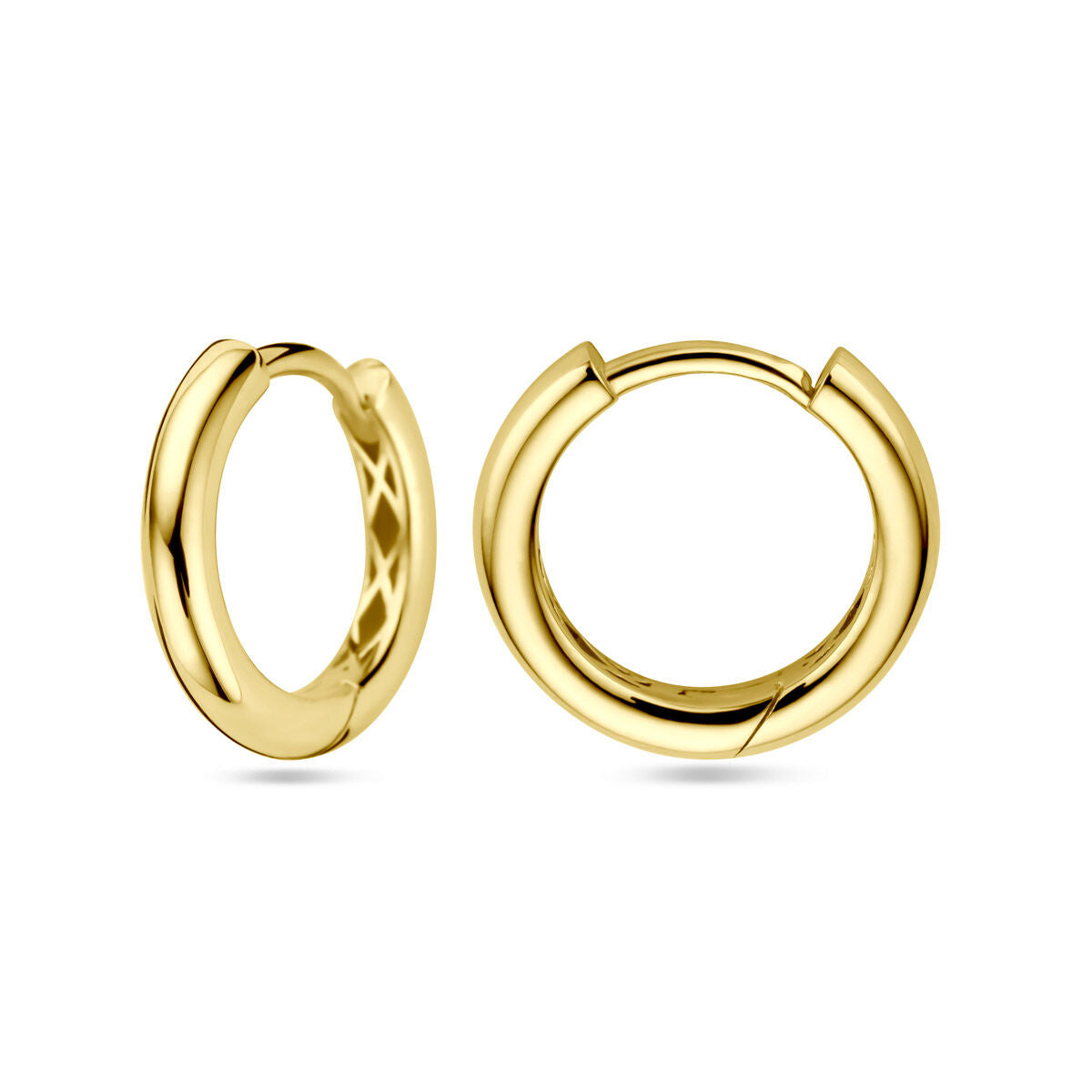 Klapoorringen 9K geelgoud 13 mm
