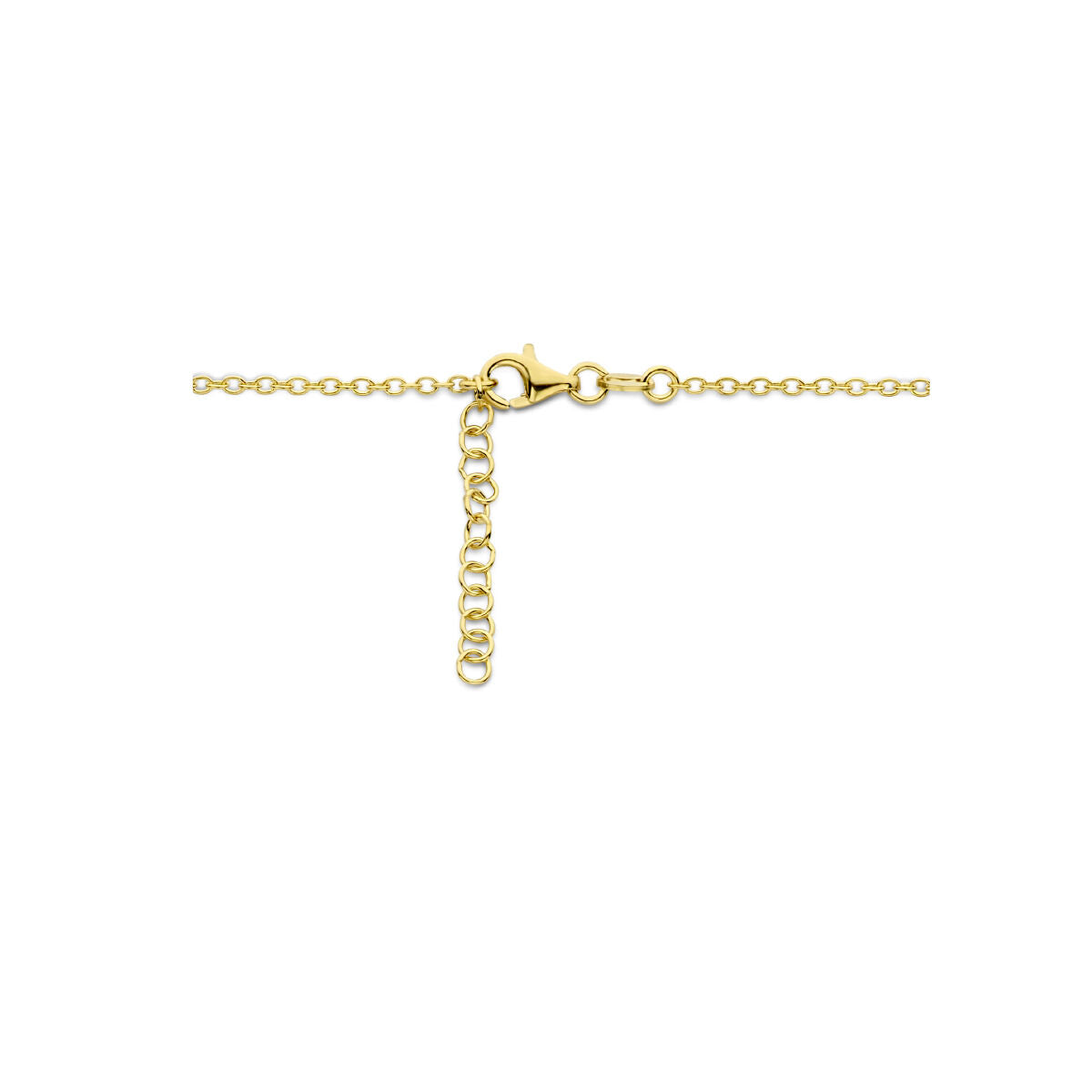 Collier hart en infinity 40 + 4 cm 3 micron zilver verguld (geel)