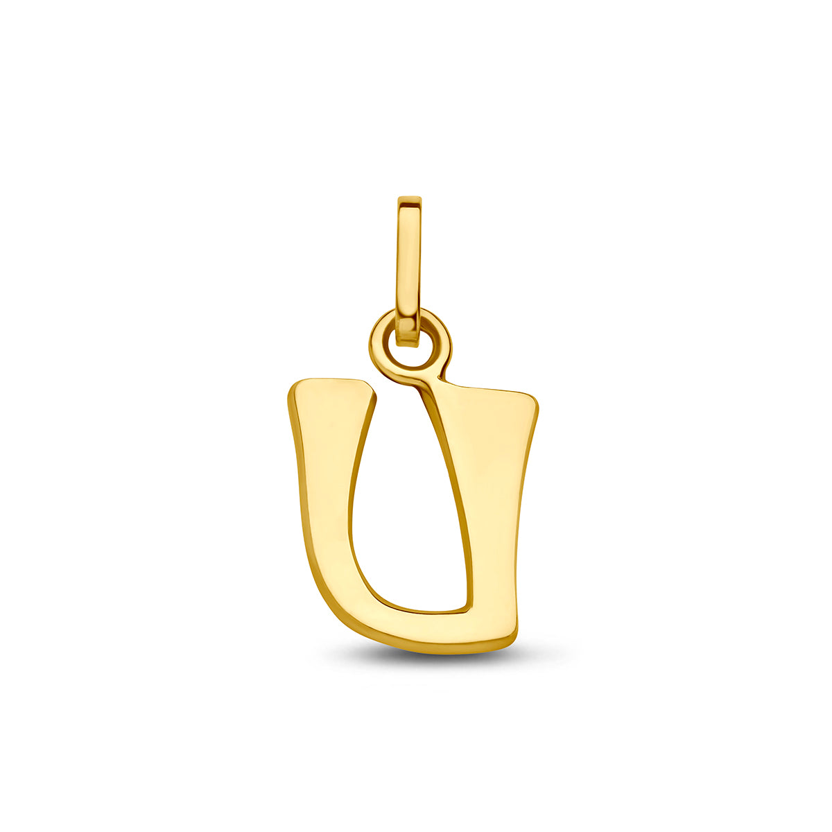 Hanger letter U 12,5 mm 14K geelgoud #Letter_U