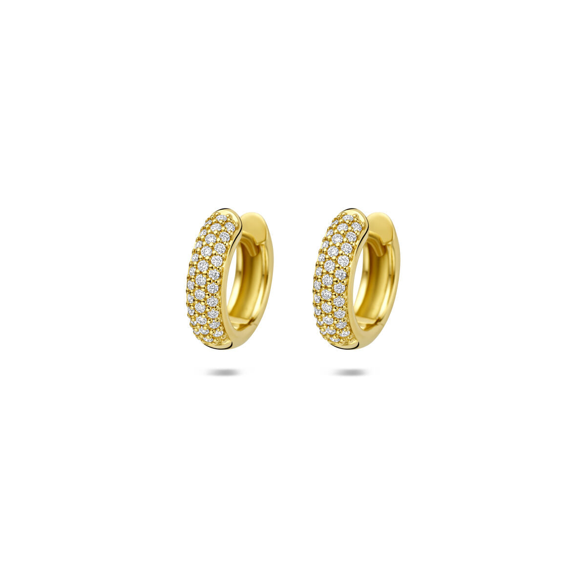 Fantasy Collection Oorbellen diamant 0.21ct (2x 0.105ct) h si 12 mm 14K geelgoud