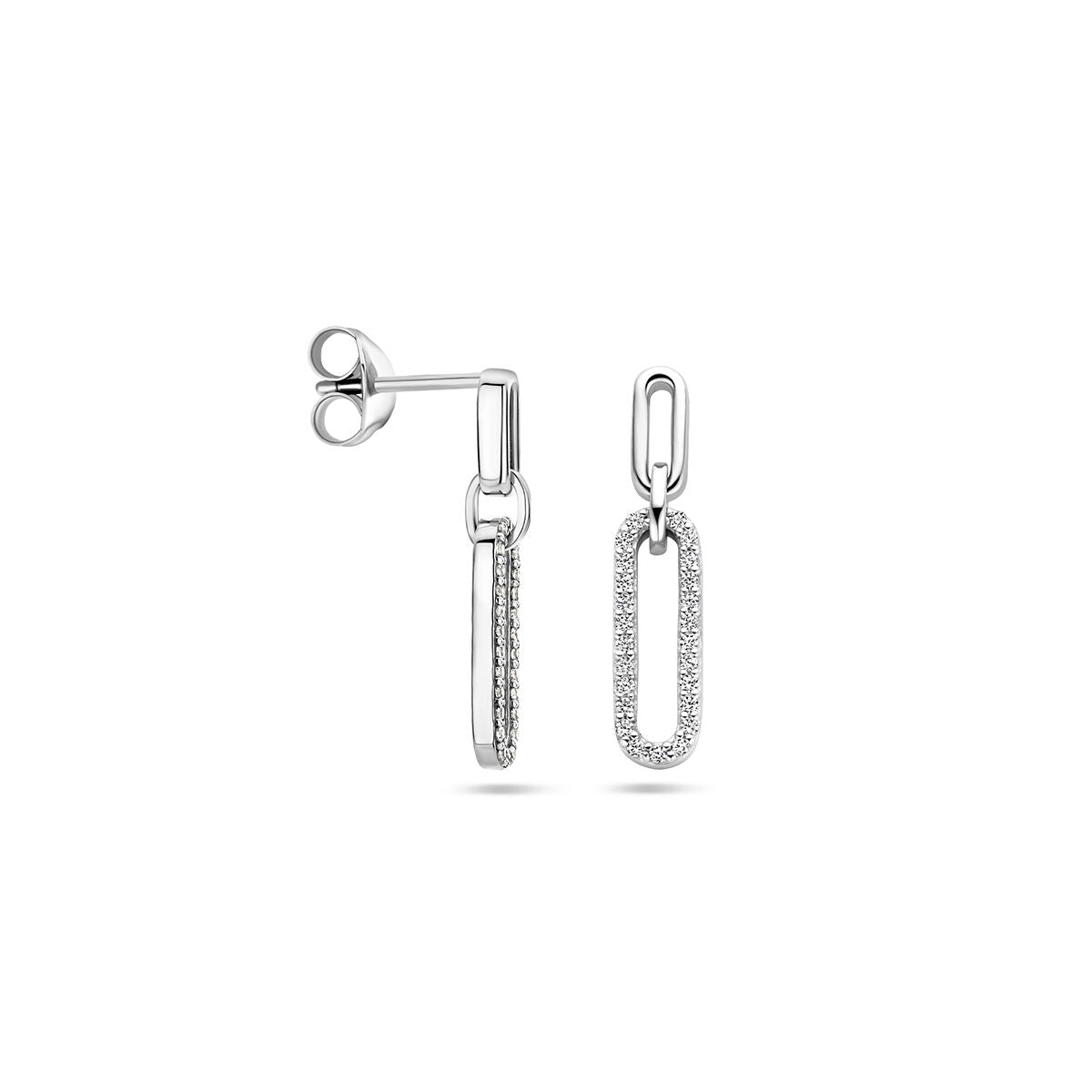 Fantasy Collection Hangende oorbellen zirkonia zilver