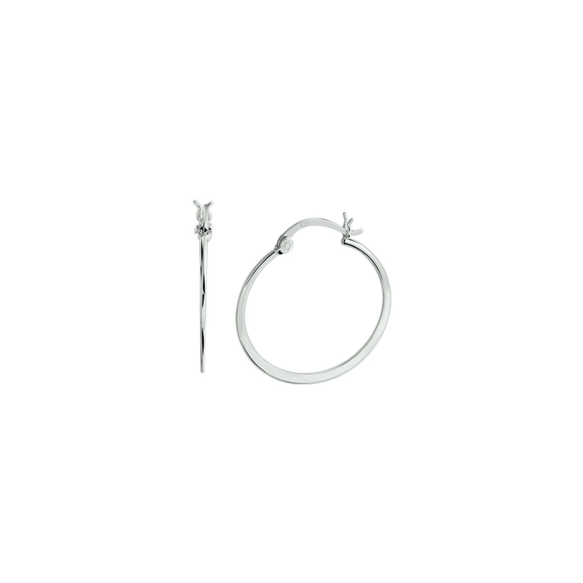 Zilver Gerhodineerd Oorringen Scharnier 1337460 - PansiteNederland.nl