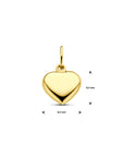 14K Geelgouden Hanger hart - 4018469