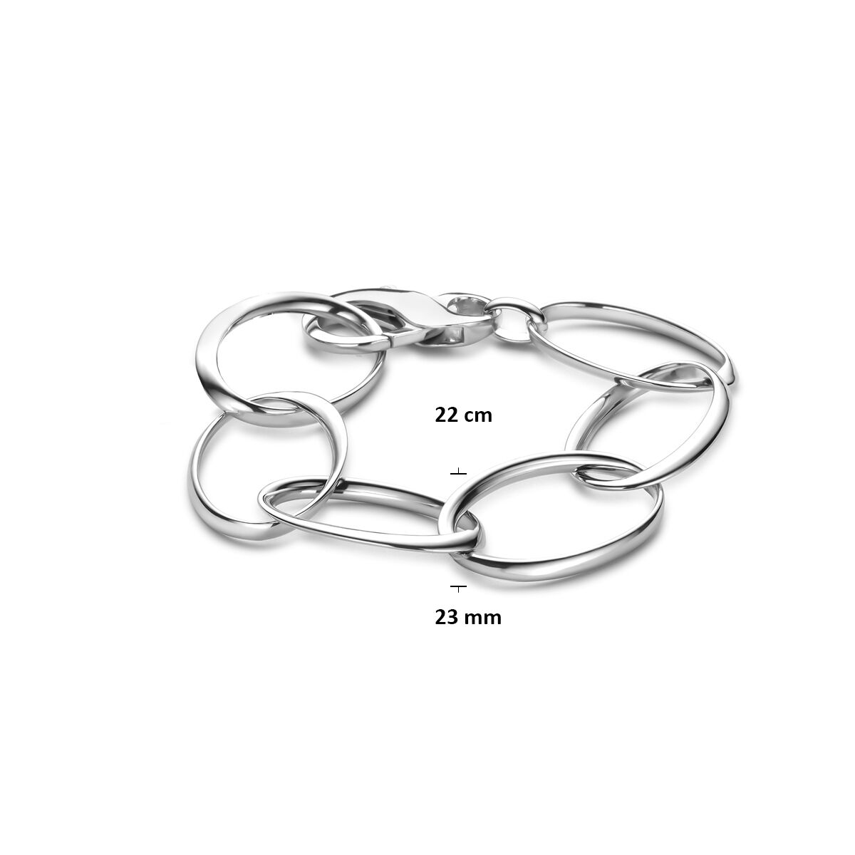 Fantasy Collection Armband 23 mm 22 cm zilver