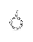 Zilveren gerhodineerde hanger zirkonia 15 mm - 1341264 - PansiteNederland.nl