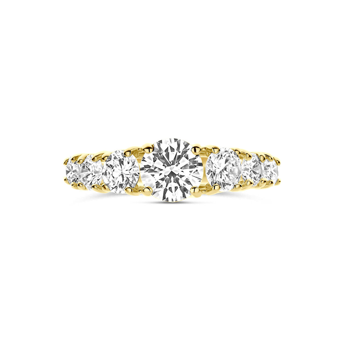 Ring lab grown diamant 1.75ct f vs 14K geelgoud