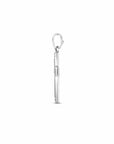 zilver gerhodineerd hanger kruis poli/mat gediamanteerd 20 mm 1340469