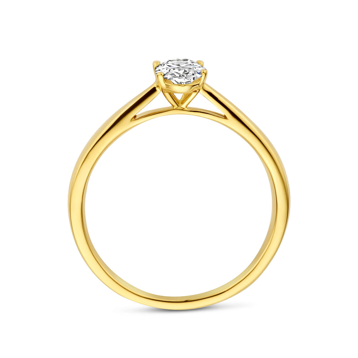 Fantasy Collection Ring lab grown diamant 0.50ct h si 14K geelgoud