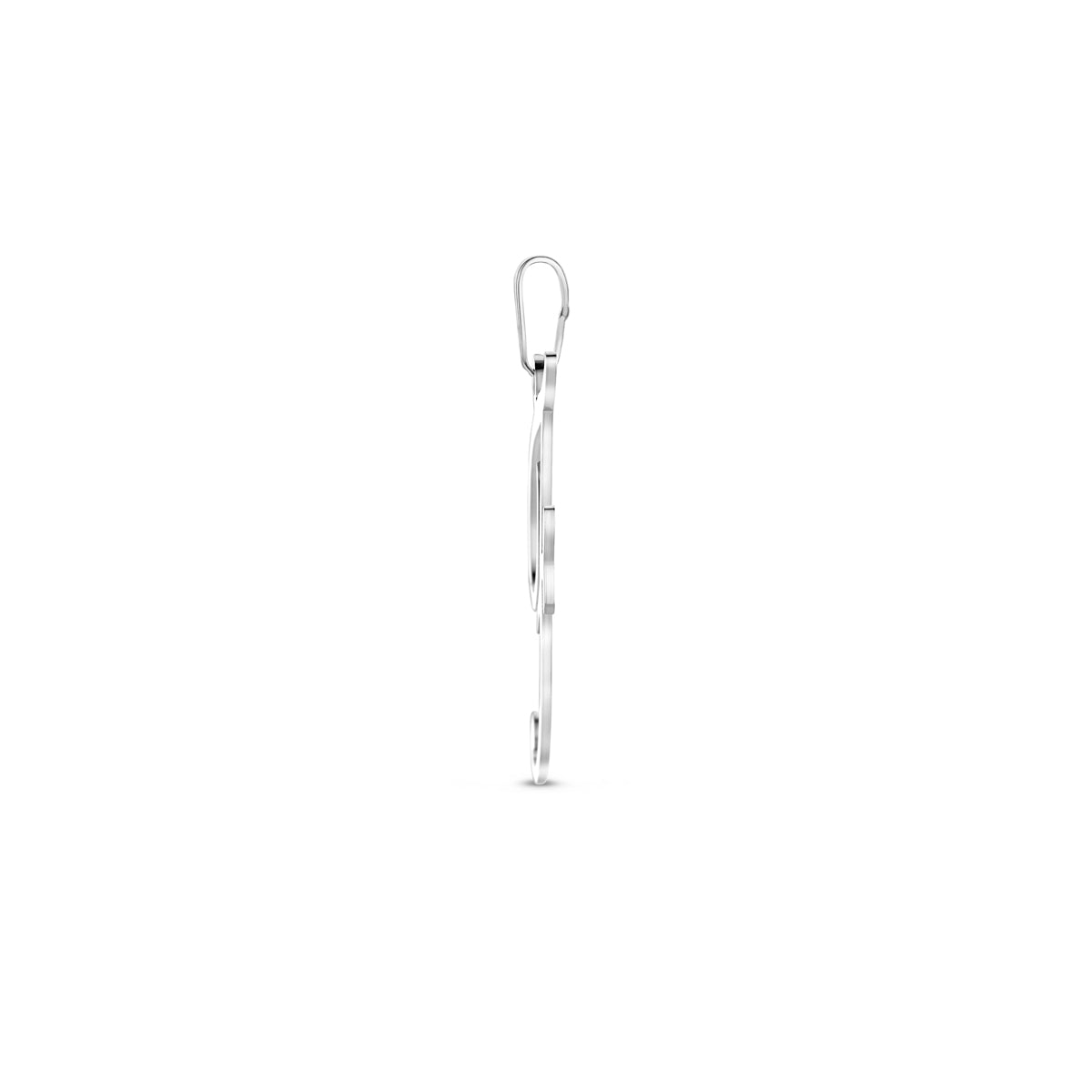 Hanger sierletter F 26,5 mm zilver #Letter_F