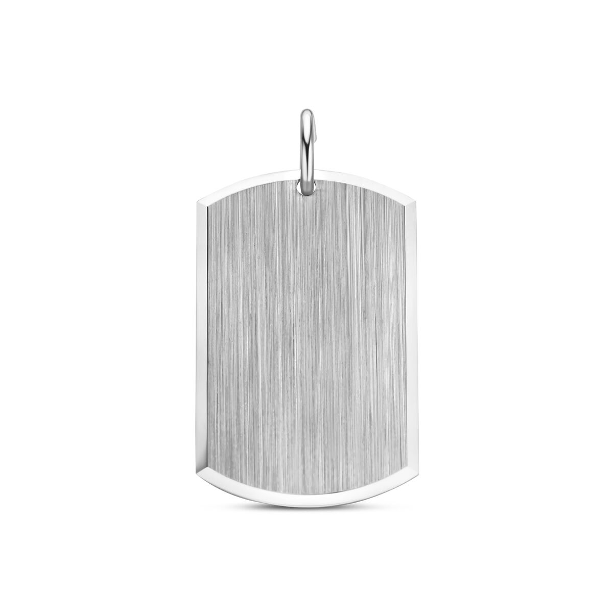 Zilveren gerhodineerde graveerhanger poli/mat 30 mm - 1341748 - PansiteNederland.nl