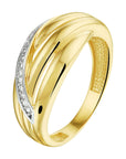 14K Geelgouden ring zirkonia 4019293