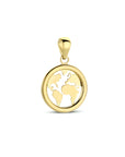 14K geelgoud hanger wereldbol 4028296 - PansiteNederland.nl