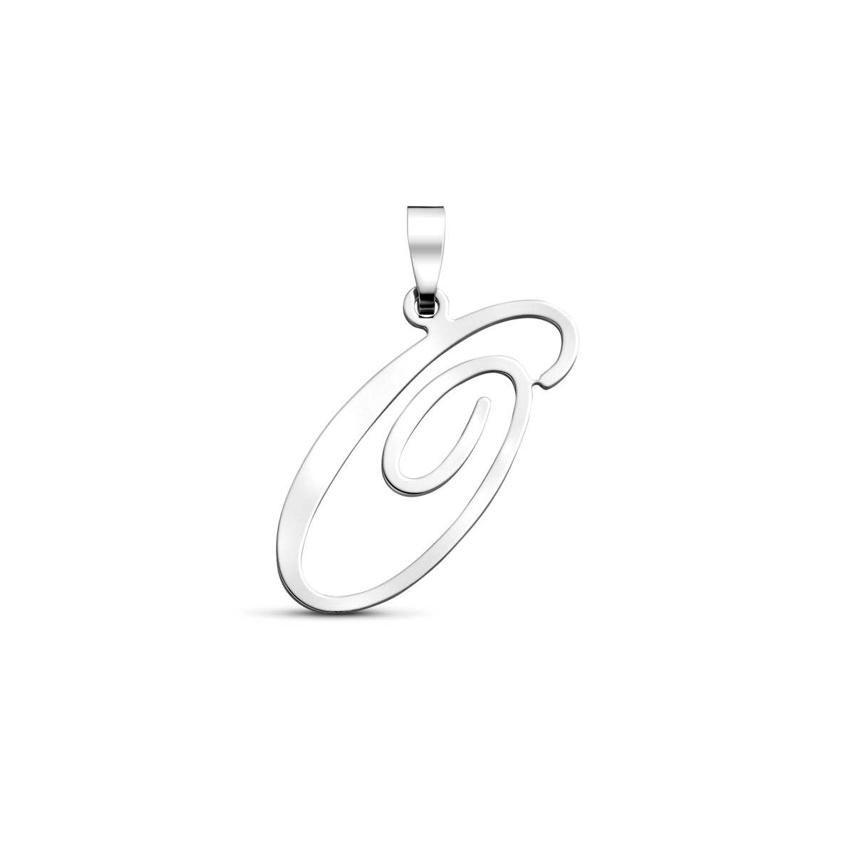 Hanger sierletter O 25,5 mm zilver #Letter_O