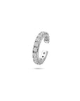 Zilveren gerhodineerde ear cuff zirkonia 14,5 mm - 1341300